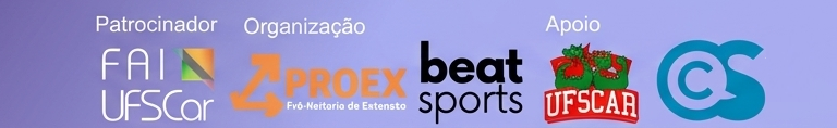 Patrocínio, Apoio e organização da Corrida UFSCar 2026: Organização Pró Reitoria de Extensão, Patrocínio  Fundação de Apoio e apoios beat sports, atlética UFSCar  e Coordenadoria de Comunicação Social da Universidade Federal de São Carlos